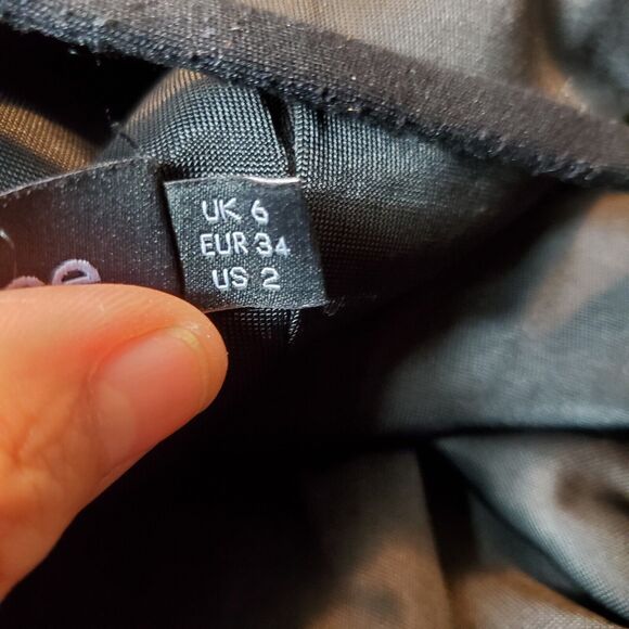 LAVISH ALICE One Shoulder Bardot Neck Asymmetric WRAP DRESS Sz 2 - Picture 6 of 8